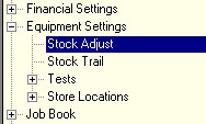 configuration stock adjust tree